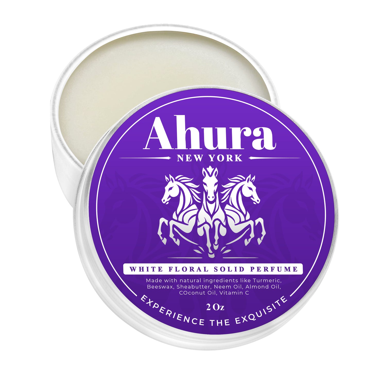 Ahura White Floral Herbal Solid Perfume Gift Box
