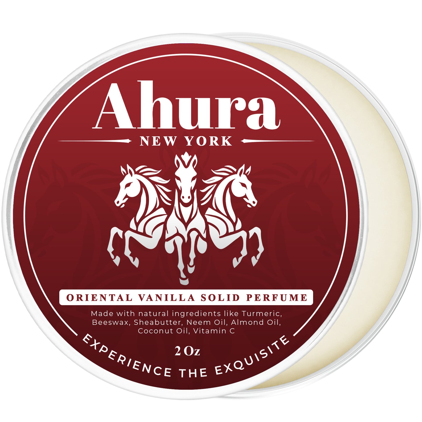 Ahura Oriental Vanilla Solid Perfume Balm – Natural Herbal, Alcohol-Free, Spill-Proof, Long-Lasting, TSA-Approved Fragrance