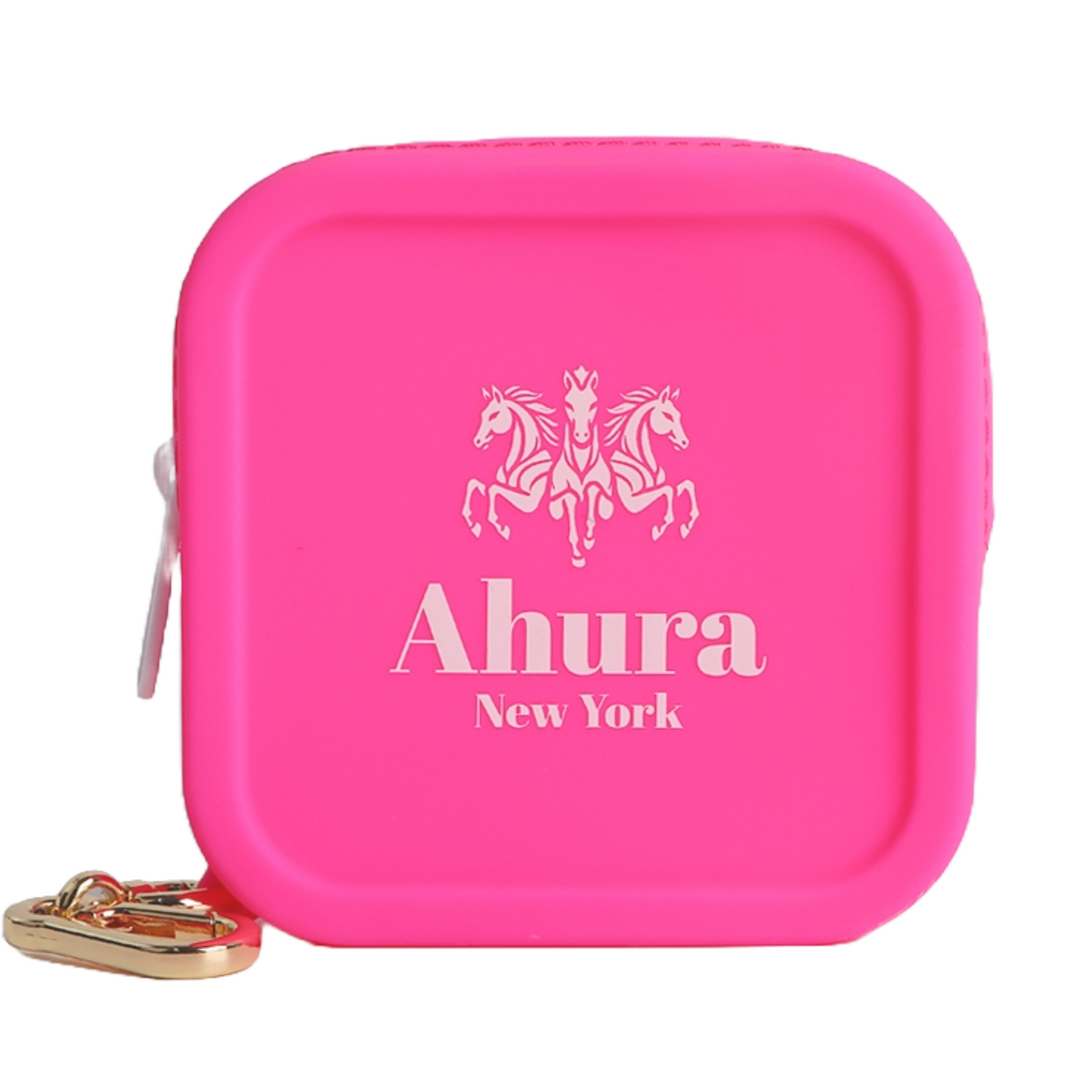 Ahura Pink Silicone, Toiletry, Cosmetic, Travel, Gym Pouch