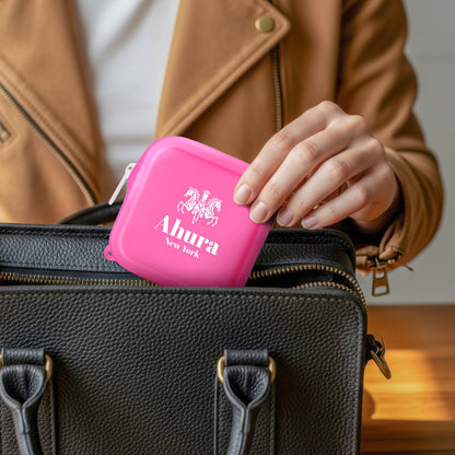 Ahura Pink Silicone, Toiletry, Cosmetic, Travel, Gym Pouch