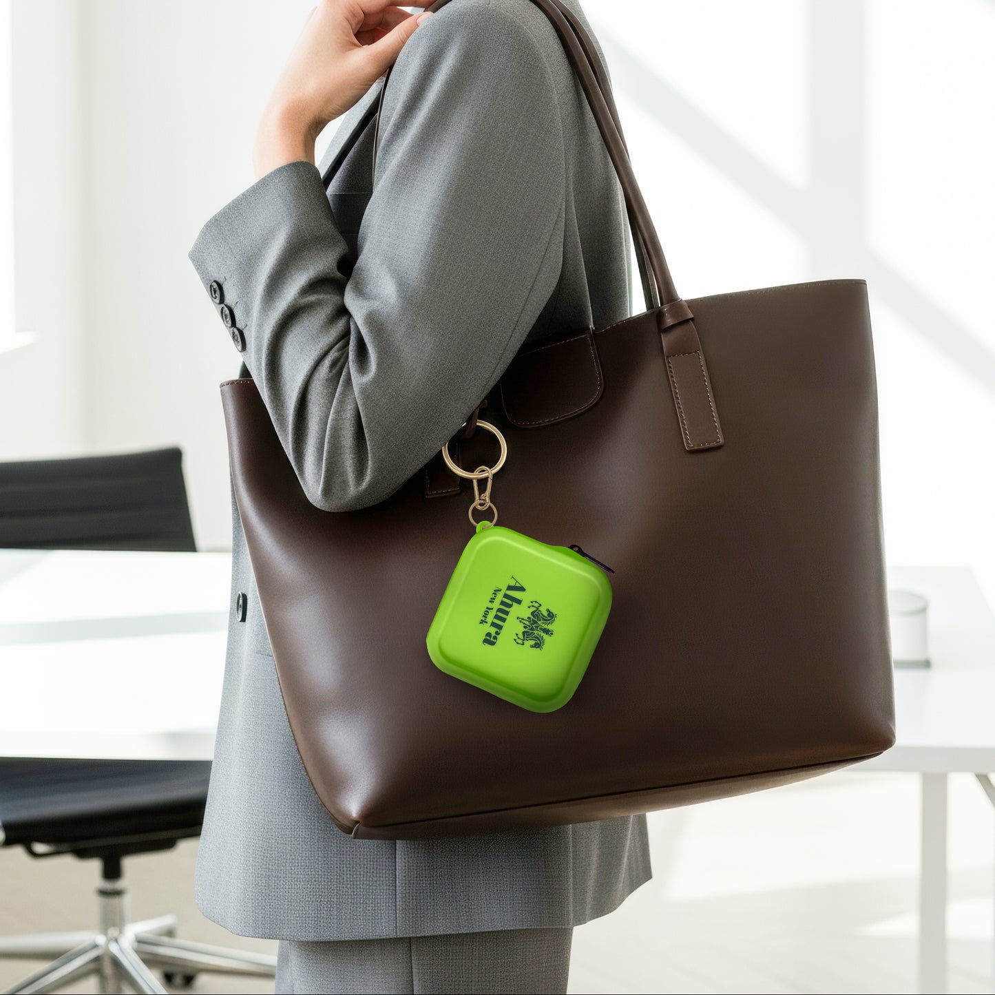 Ahura Green Silicone, Toiletry, Cosmetic, Travel, Gym Pouch