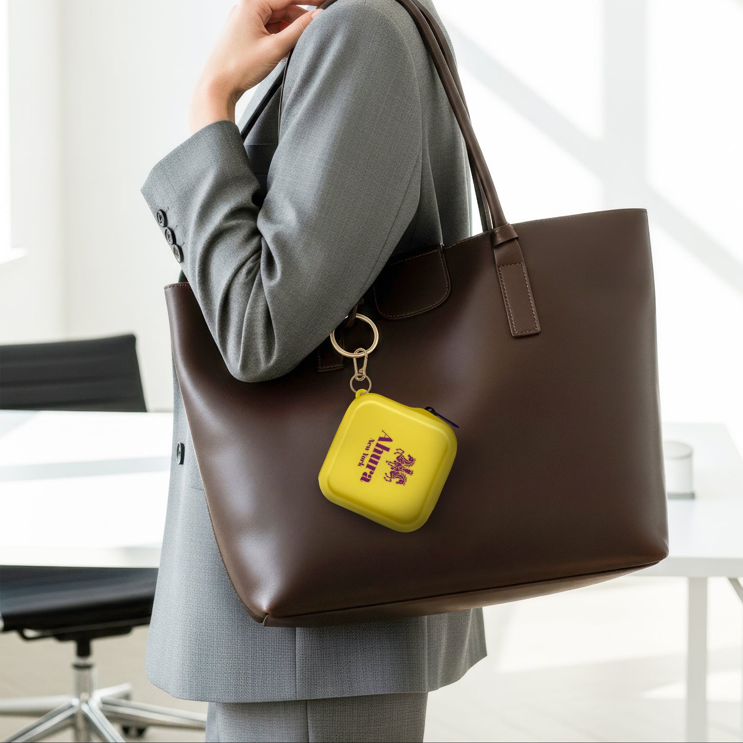 Ahura Yellow Silicone, Toiletry, Cosmetic, Travel, Gym Pouch