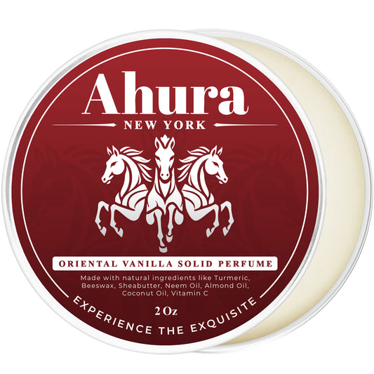 Ahura Herbal Alcohol Free Solid Perfume Balm Oriental Vanilla