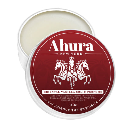 Ahura Herbal Alcohol Free Solid Perfume Balm Oriental Vanilla