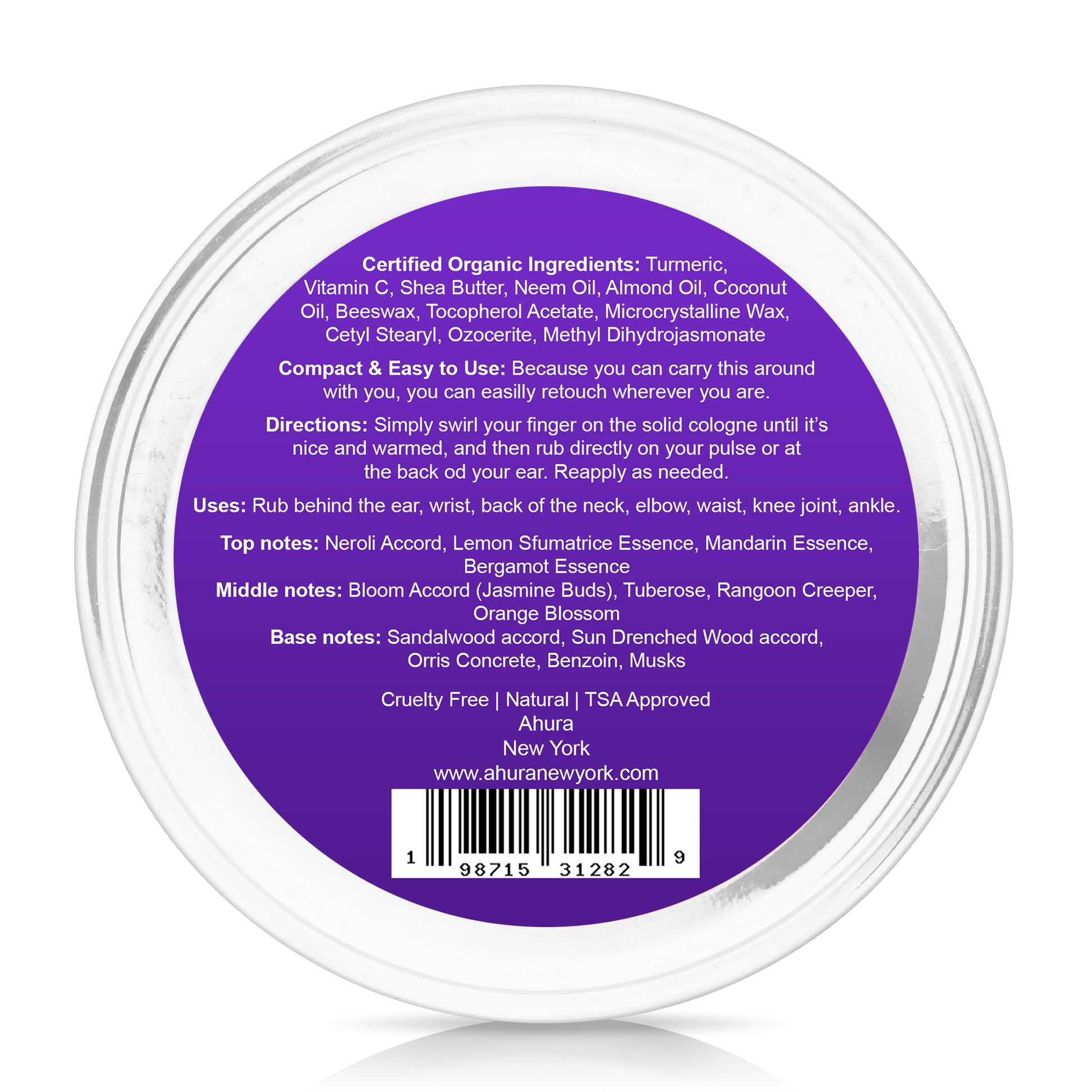 Ahura Herbal Solid Perfume White Floral 2 Pack Gift Box 
