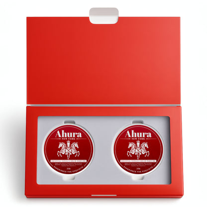 Ahura Oriental Vanilla Herbal Solid Perfume 2 Pack Gift Box 