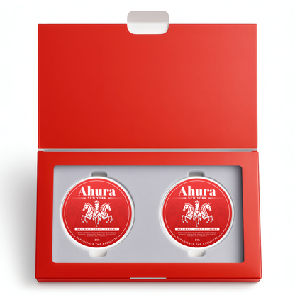 Ahura Rose Herbal Solid Perfume 2 Pack Gift Box 