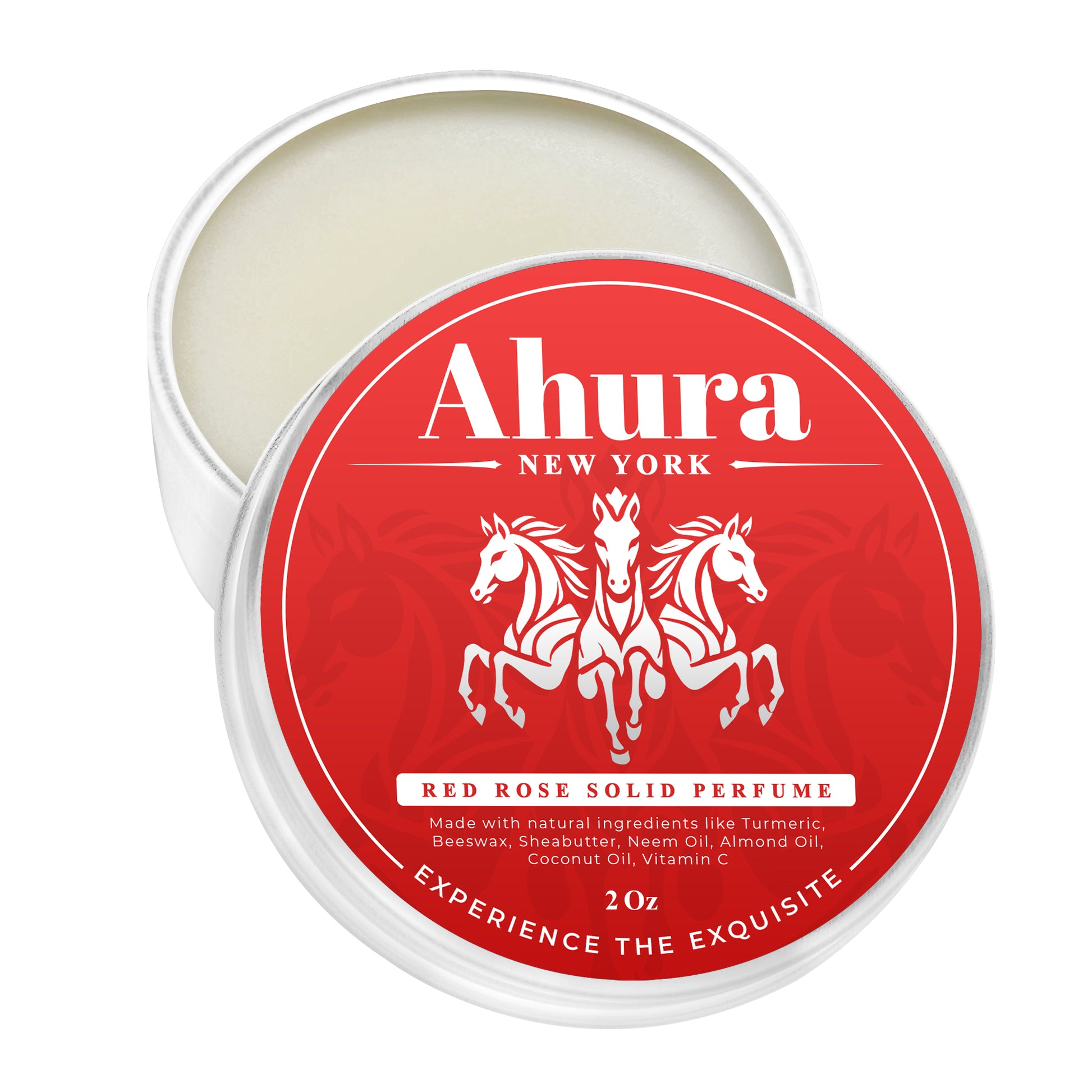 Ahura Rose Herbal Solid Perfume 2 Pack Gift Box 