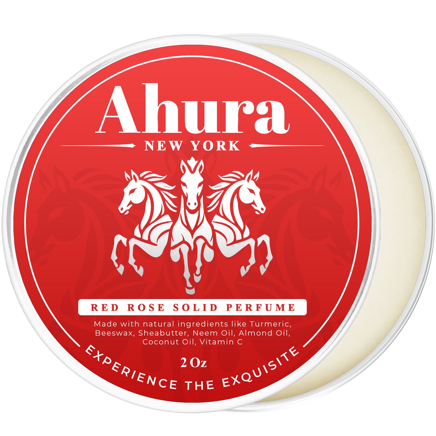 Ahura Rose Herbal Solid Perfume 2 Pack Gift Box 