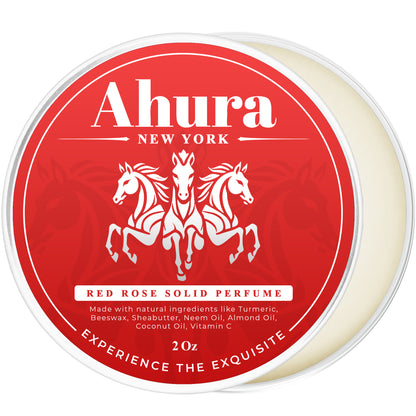 Ahura Rose Herbal Solid Perfume 2 Pack Gift Box 