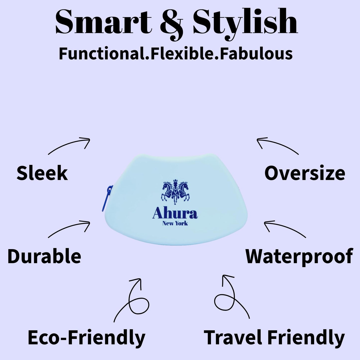 Ahura Silicone Boat Shape Cosmetic Travel Bag 