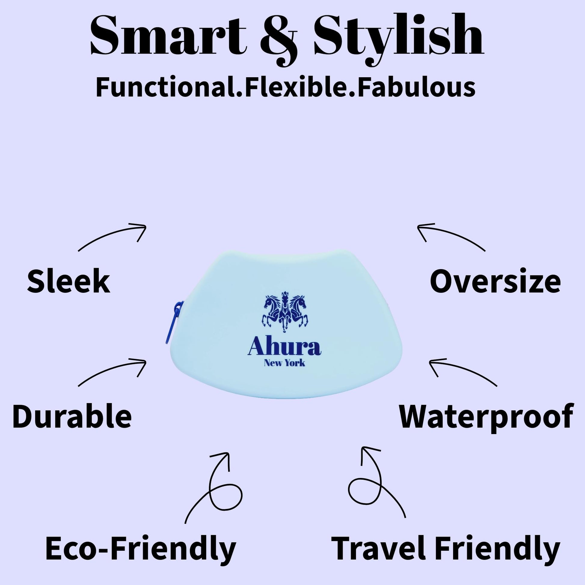 Ahura Silicone Boat Shape Cosmetic Travel Bag 