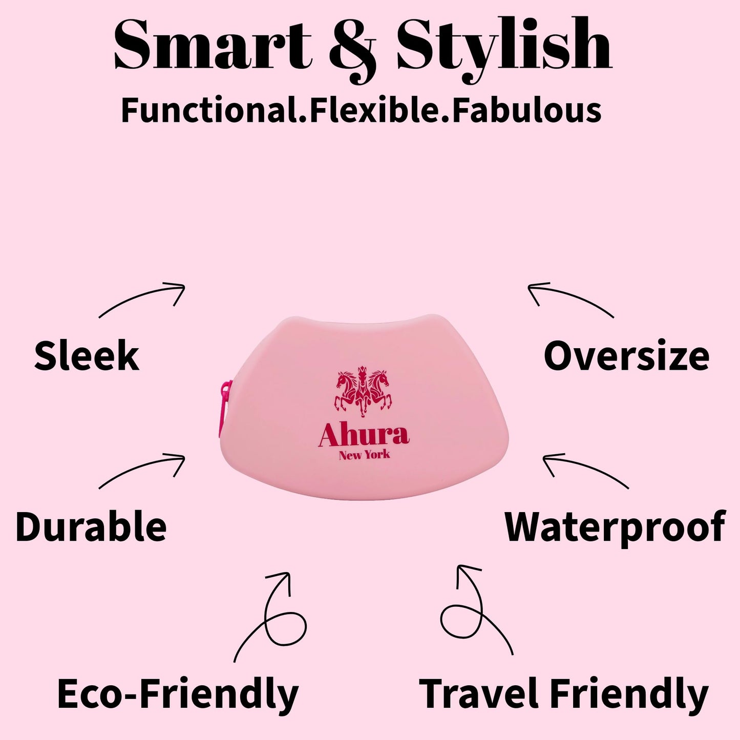 Ahura Silicone Boat Shape Cosmetic Travel Bag 