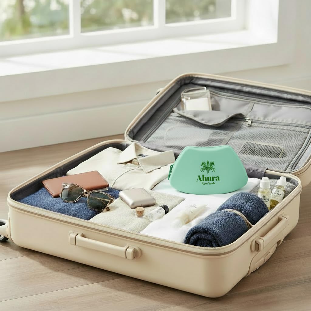 Ahura Silicone Boat Shape Cosmetic Travel Bag 