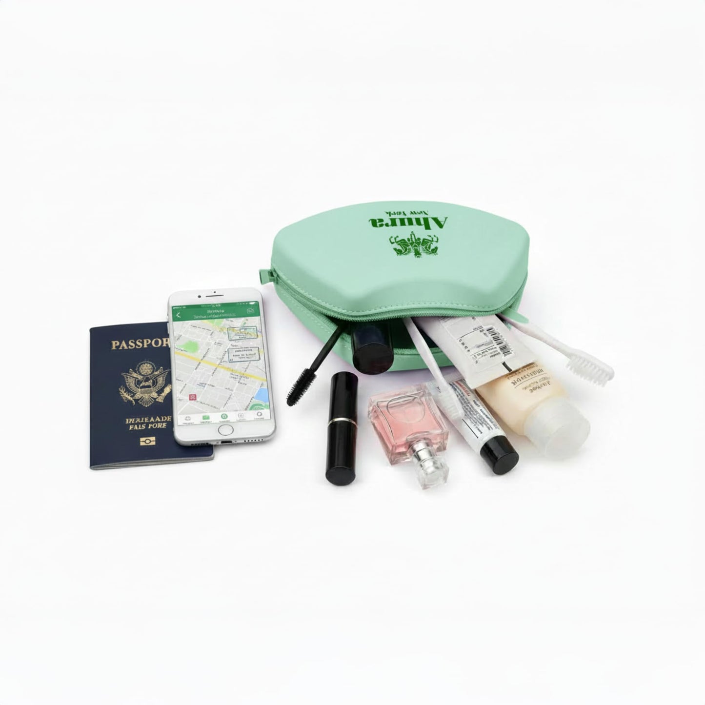 Ahura Silicone Boat Shape Cosmetic Travel Bag 