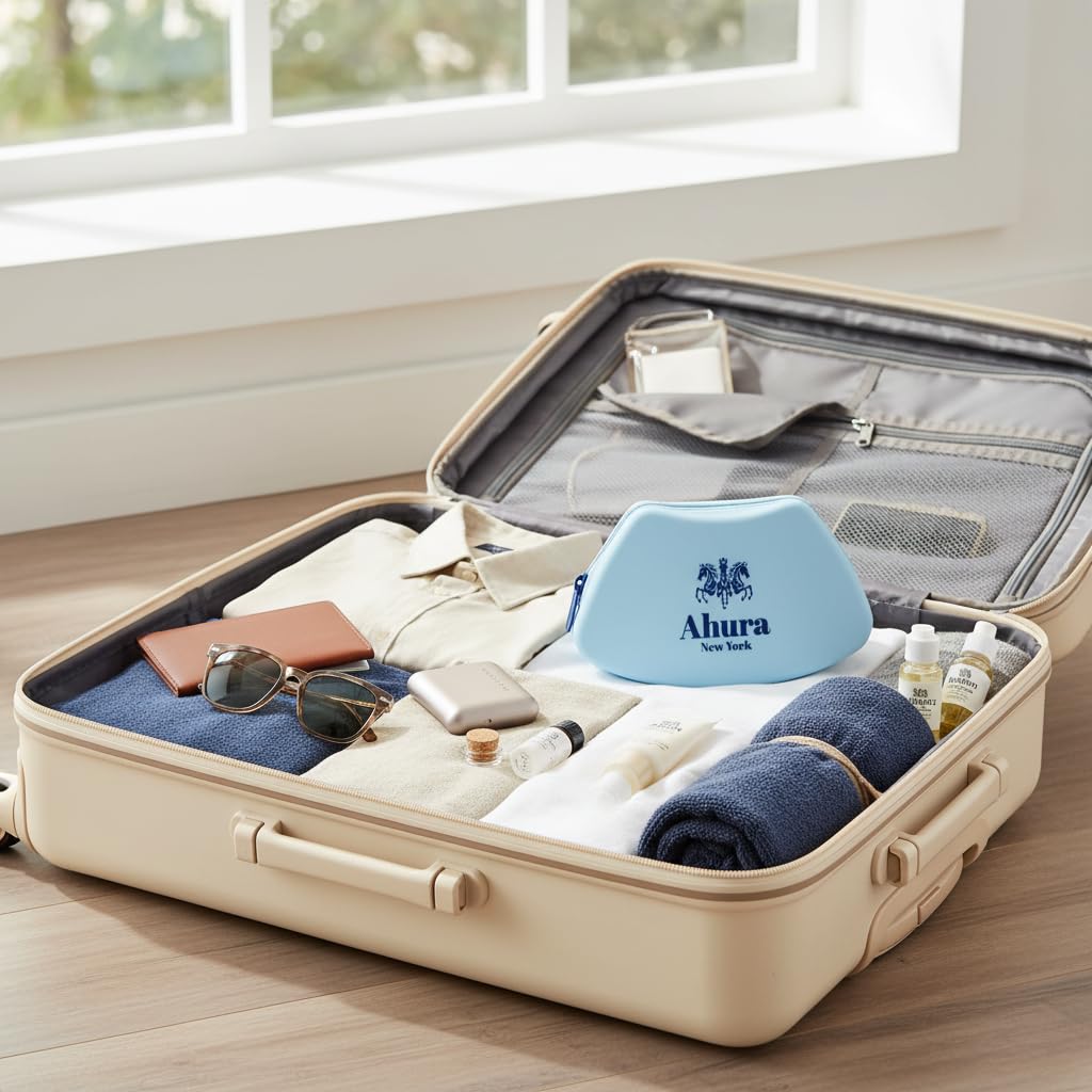 Ahura Silicone Boat Shape Cosmetic Travel Bag 