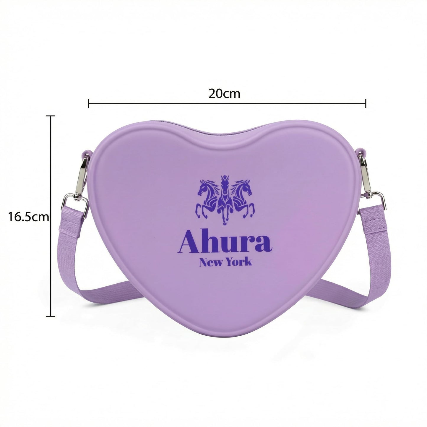 Ahura Silicone Heart Shape Crossbody Bags