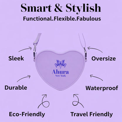 Ahura Silicone Heart Shape Crossbody Bags