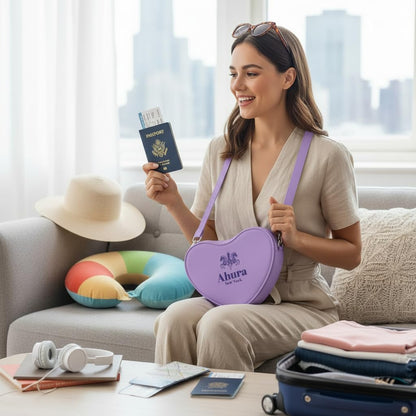 Ahura Silicone Heart Shape Crossbody Bags