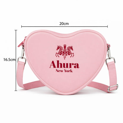 Ahura Silicone Heart Shape Crossbody Bags