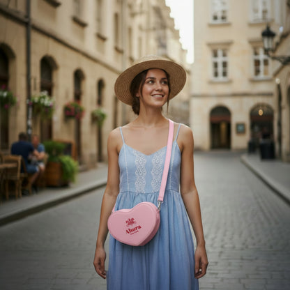 Ahura Silicone Heart Shape Crossbody Bags