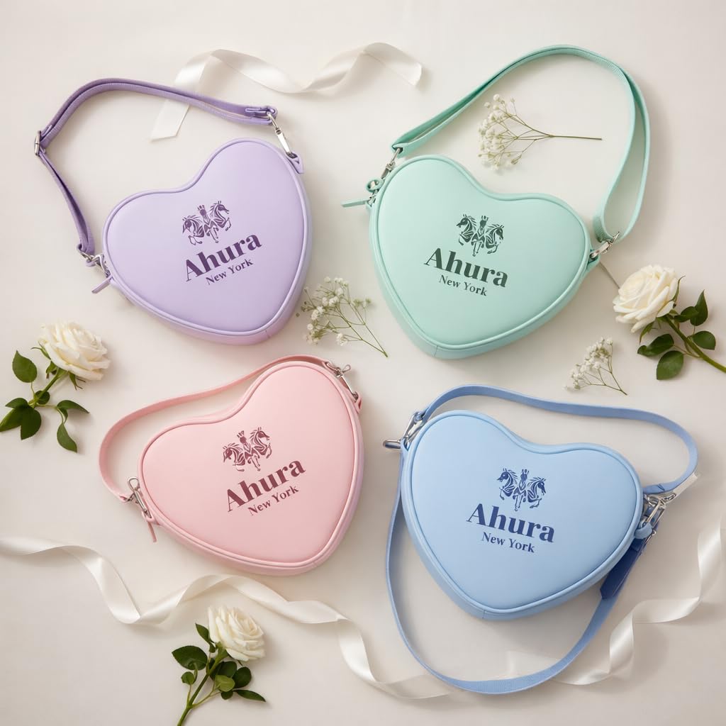 Ahura Silicone Heart Shape Crossbody Bags