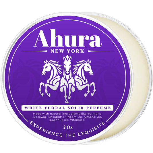 Ahura White Floral Natural Herbal Solid Perfume for Women