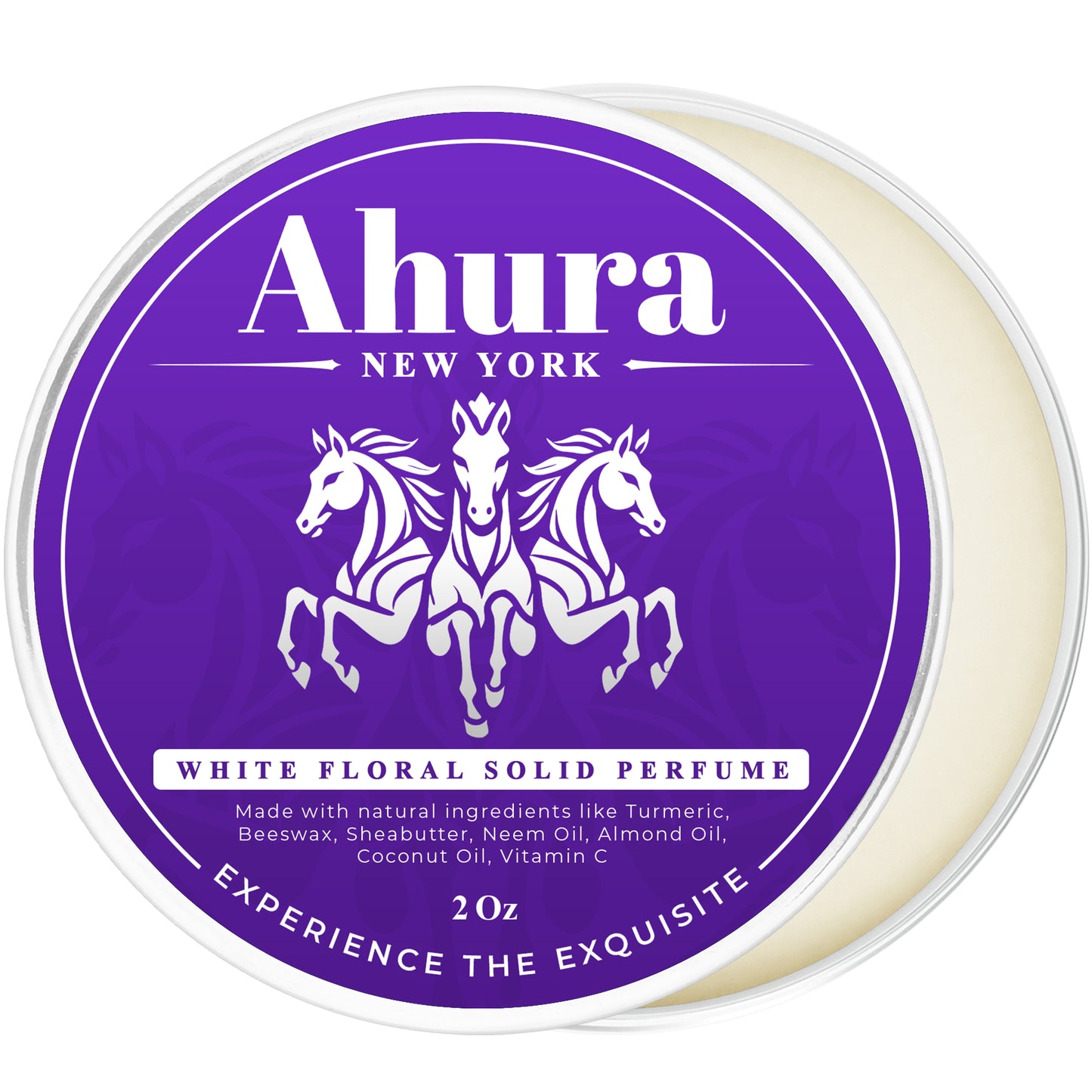 Ahura White Floral Herbal Solid Perfume Gift Box