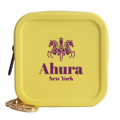 Ahura Yellow Silicone, Toiletry, Cosmetic, Travel, Gym Pouch