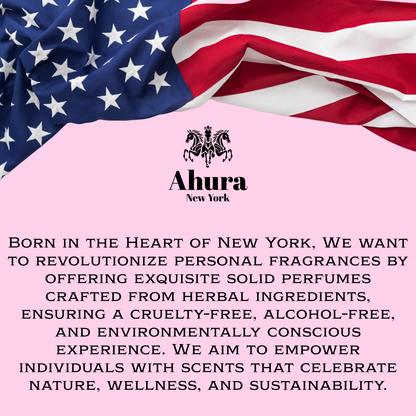 Ahura Floral Solid Perfume Balm – Natural Herbal, Alcohol-Free, Spill-Proof, Long-Lasting, TSA-Approved Fragrance