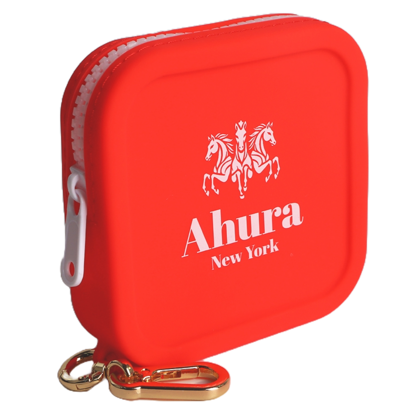 Ahura Red Silicone, Toiletry, Cosmetic, Travel, Gym Pouch