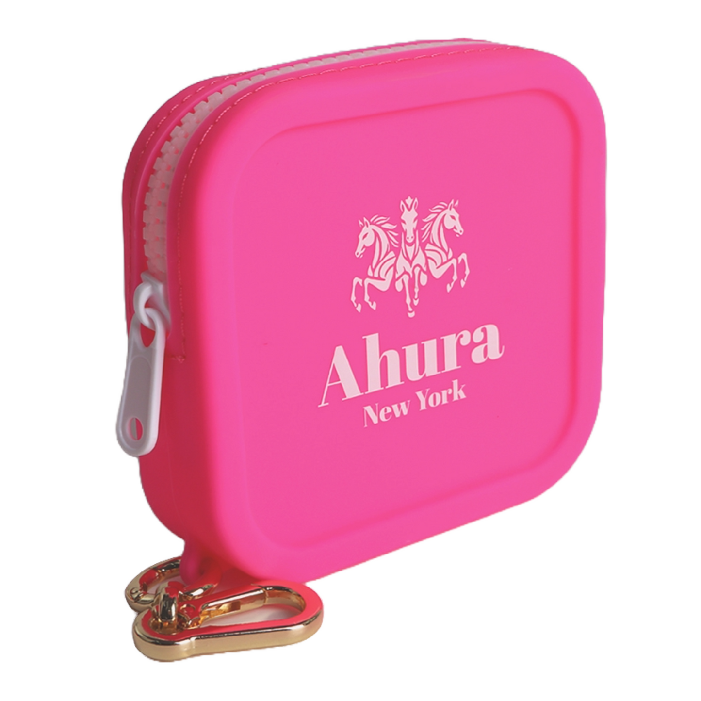 Ahura Pink Silicone, Toiletry, Cosmetic, Travel, Gym Pouch
