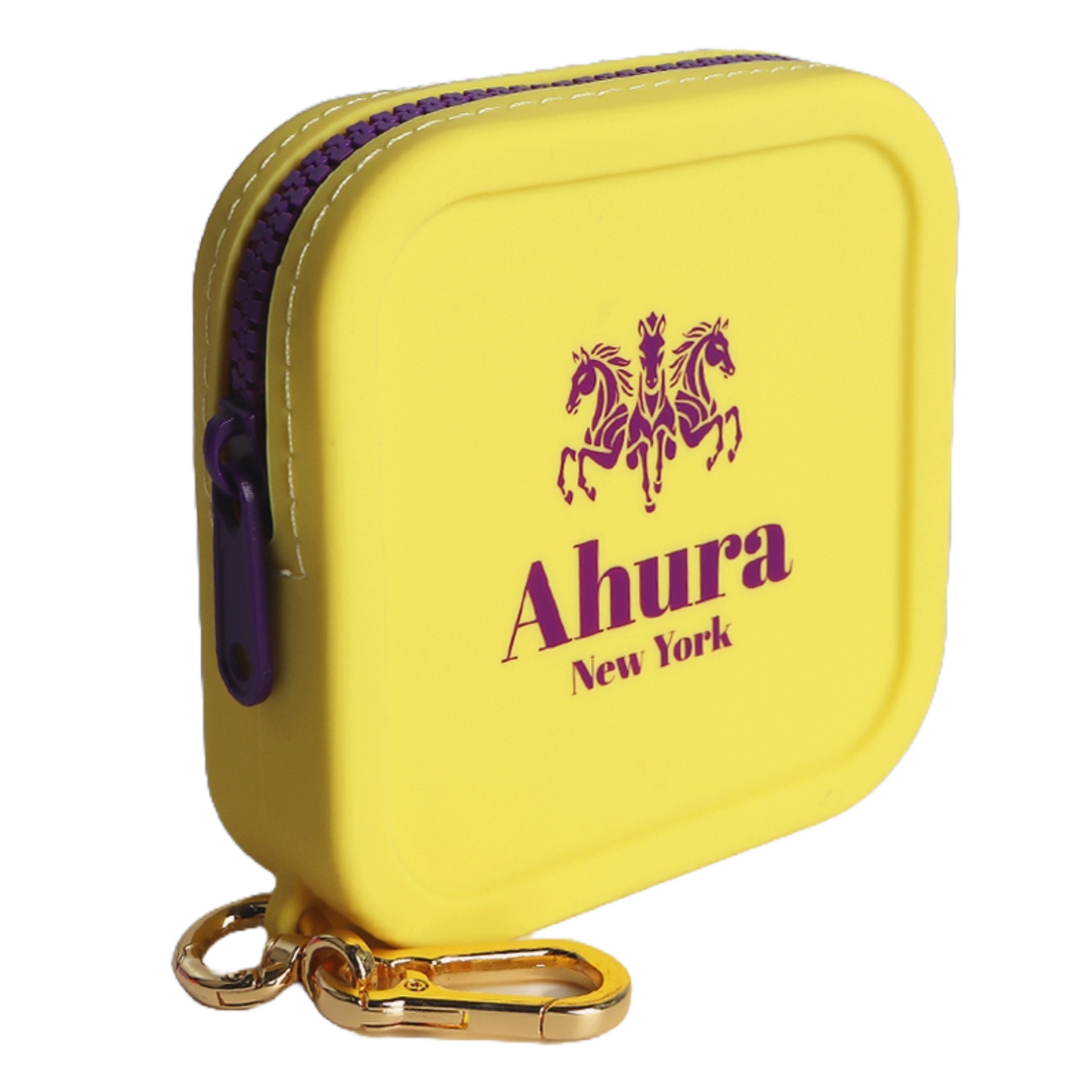 Ahura Yellow Silicone, Toiletry, Cosmetic, Travel, Gym Pouch