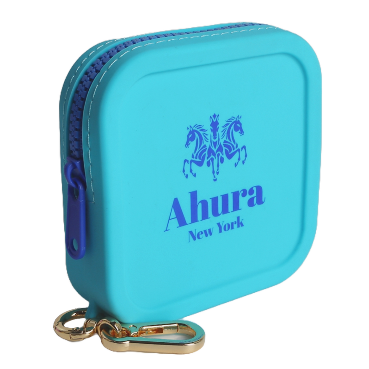 Ahura Blue Silicone, Toiletry, Cosmetic, Travel, Gym Pouch