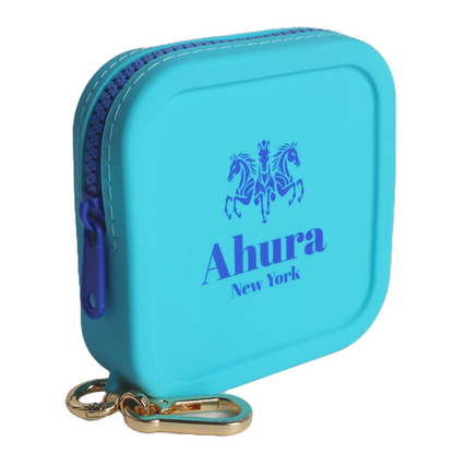 Ahura Blue Silicone, Toiletry, Cosmetic, Travel, Gym Pouch