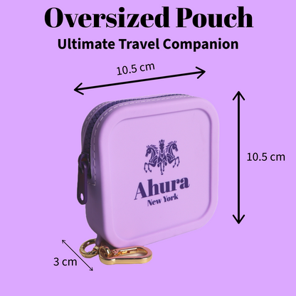 Ahura Purple Silicone, Toiletry, Cosmetic, Travel, Gym Pouch