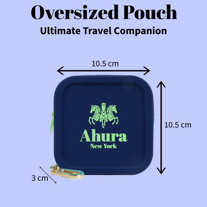 Ahura Navy Silicone, Toiletry, Cosmetic, Travel, Gym Pouch (Copy) (Copy)