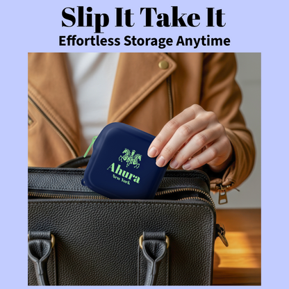 Ahura Navy Silicone, Toiletry, Cosmetic, Travel, Gym Pouch (Copy) (Copy)