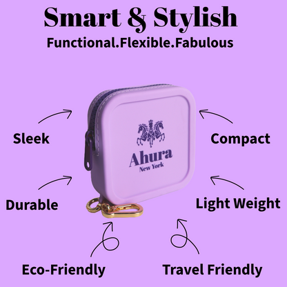 Ahura Purple Silicone, Toiletry, Cosmetic, Travel, Gym Pouch