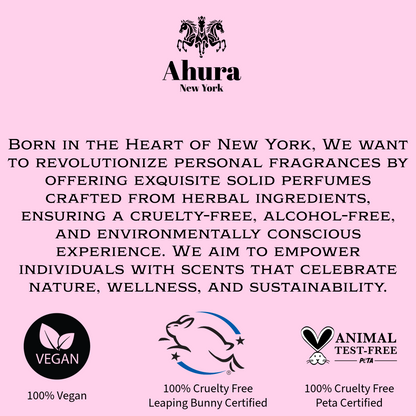 Ahura Floral Solid Perfume Balm Gift Set – 2-Pack Natural, Alcohol-Free Travel Fragrance