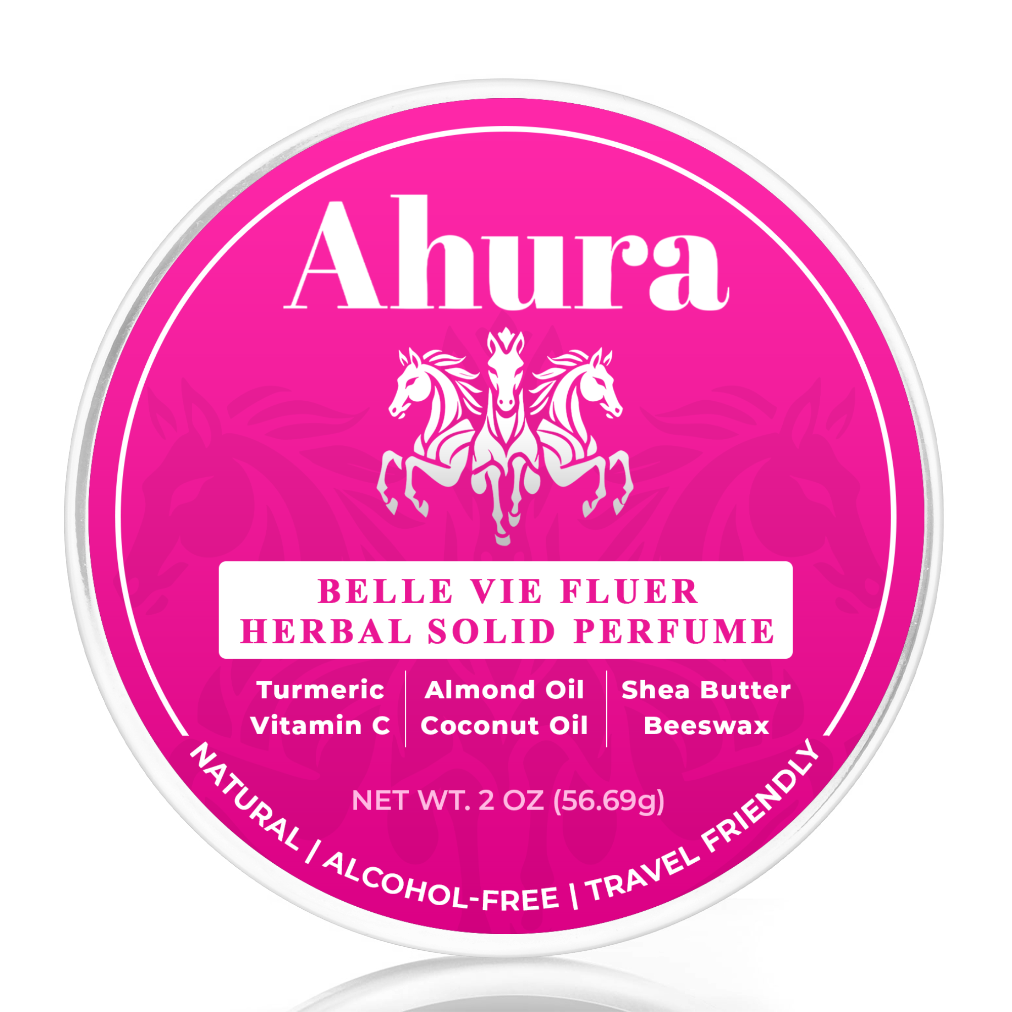 Ahura Floral Herbal Solid Perfume – Natural, Herbal, Alcohol-Free, Spill-Proof, Long-Lasting, TSA-Approved Fragrance